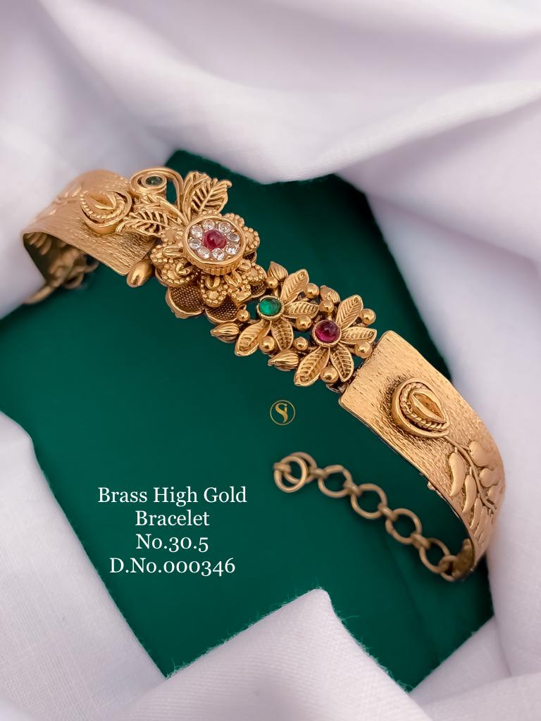 Brass High Gold Bangle Style Bracelets Catalog
